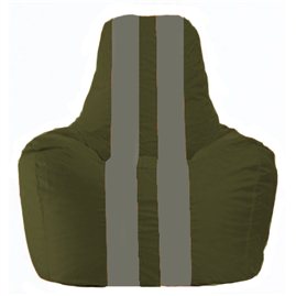 Кресло-мешок Спортинг тёмно-оливковый - серый С1.1-53