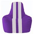 Кресло-мешок Спортинг фиолетовый - белый С1.1-36