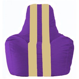 Кресло-мешок Спортинг фиолетовый - светло-бежевый С1.1-73