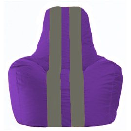 Кресло-мешок Спортинг фиолетовый - тёмно-серый С1.1-69