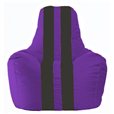 Кресло-мешок Спортинг фиолетовый - чёрный С1.1-67