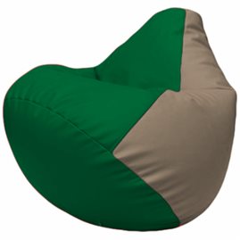Кресло-мешок Груша Г2.3-0102 зелёный, светло-серый