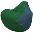 Кресло-мешок Груша Г2.3-0103 зелёный, синий