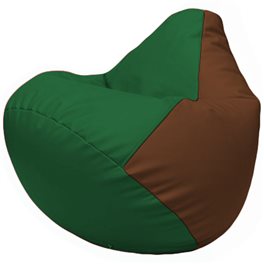 Кресло-мешок Груша Г2.3-0107 зелёный, коричневый
