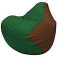 Кресло-мешок Груша Г2.3-0107 зелёный, коричневый