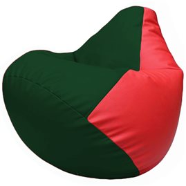 Кресло-мешок Груша Г2.3-0109 зелёный, красный