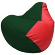 Кресло-мешок Груша Г2.3-0109 зелёный, красный