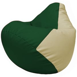 Кресло-мешок Груша Г2.3-0110 зелёный, светло-бежевый