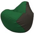 Кресло-мешок Груша Г2.3-0116 зелёный, чёрный