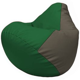 Кресло-мешок Груша Г2.3-0117 зелёный, серый