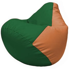 Кресло-мешок Груша Г2.3-0120 зелёный, оранжевый