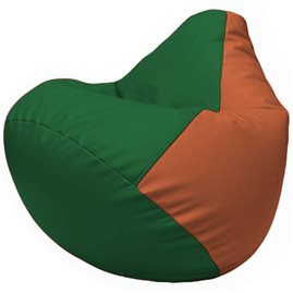 Кресло-мешок Груша Г2.3-0123 зелёный, оранжевый