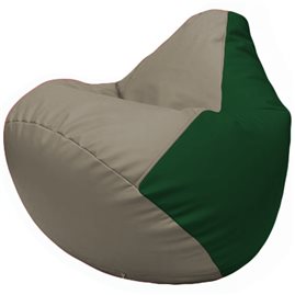 Кресло-мешок Груша Г2.3-0201 светло-серый, зелёный