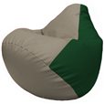 Кресло-мешок Груша Г2.3-0201 светло-серый, зелёный