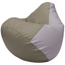 Кресло-мешок Груша Г2.3-0225 светло-серый, сиреневый
