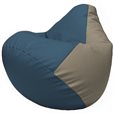 Кресло-мешок Груша Г2.3-0302 синий, светло-серый
