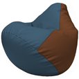 Кресло-мешок Груша Г2.3-0307 синий, коричневый