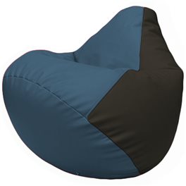 Кресло-мешок Груша Г2.3-0316 синий, чёрный