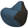 Кресло-мешок Груша Г2.3-0316 синий, чёрный