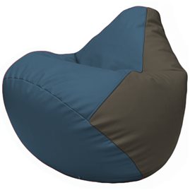 Кресло-мешок Груша Г2.3-0317 синий, серый