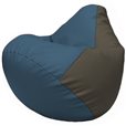 Кресло-мешок Груша Г2.3-0317 синий, серый