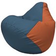 Кресло-мешок Груша Г2.3-0323 синий, оранжевый