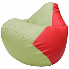 Кресло-мешок Груша Г2.3-0409 светло-салатовый, красный