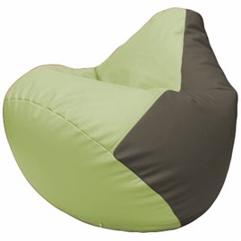 Кресло-мешок Груша Г2.3-0417 светло-салатовый, серый