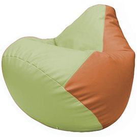 Кресло-мешок Груша Г2.3-0420 светло-салатовый, оранжевый