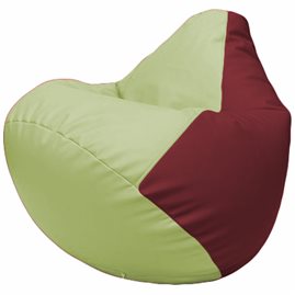 Кресло-мешок Груша Г2.3-0421 светло-салатовый, бордовый