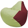 Кресло-мешок Груша Г2.3-0421 светло-салатовый, бордовый
