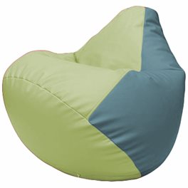 Кресло-мешок Груша Г2.3-0436 светло-салатовый, голубой