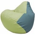 Кресло-мешок Груша Г2.3-0436 светло-салатовый, голубой