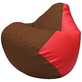 Кресло-мешок Груша Г2.3-0709 коричневый, красный