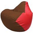 Кресло-мешок Груша Г2.3-0709 коричневый, красный