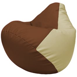 Кресло-мешок Груша Г2.3-0710 коричневый, светло-бежевый