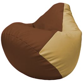 Кресло-мешок Груша Г2.3-0713 коричневый, бежевый