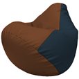 Кресло-мешок Груша Г2.3-0715 коричневый, синий
