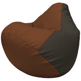 Кресло-мешок Груша Г2.3-0716 коричневый, чёрный
