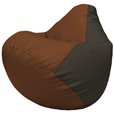 Кресло-мешок Груша Г2.3-0716 коричневый, чёрный