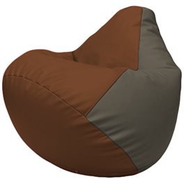 Кресло-мешок Груша Г2.3-0717 коричневый, серый