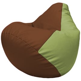 Кресло-мешок Груша Г2.3-0719 коричневый, оливковый