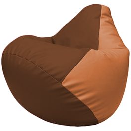 Кресло-мешок Груша Г2.3-0720 коричневый, оранжевый