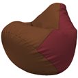 Кресло-мешок Груша Г2.3-0721 коричневый, бордовый