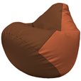 Кресло-мешок Груша Г2.3-0723 коричневый, оранжевый