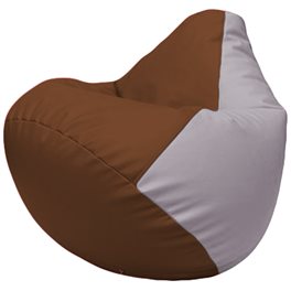 Кресло-мешок Груша Г2.3-0725 коричневый, сиреневый