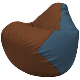 Кресло-мешок Груша Г2.3-0736 коричневый, голубой