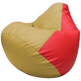Кресло-мешок Груша Г2.3-0809 охра, красный