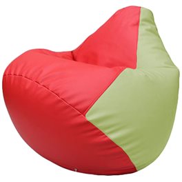 Кресло-мешок Груша Г2.3-0904 красный, светло-салатовый