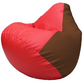 Кресло-мешок Груша Г2.3-0907 красный, коричневый